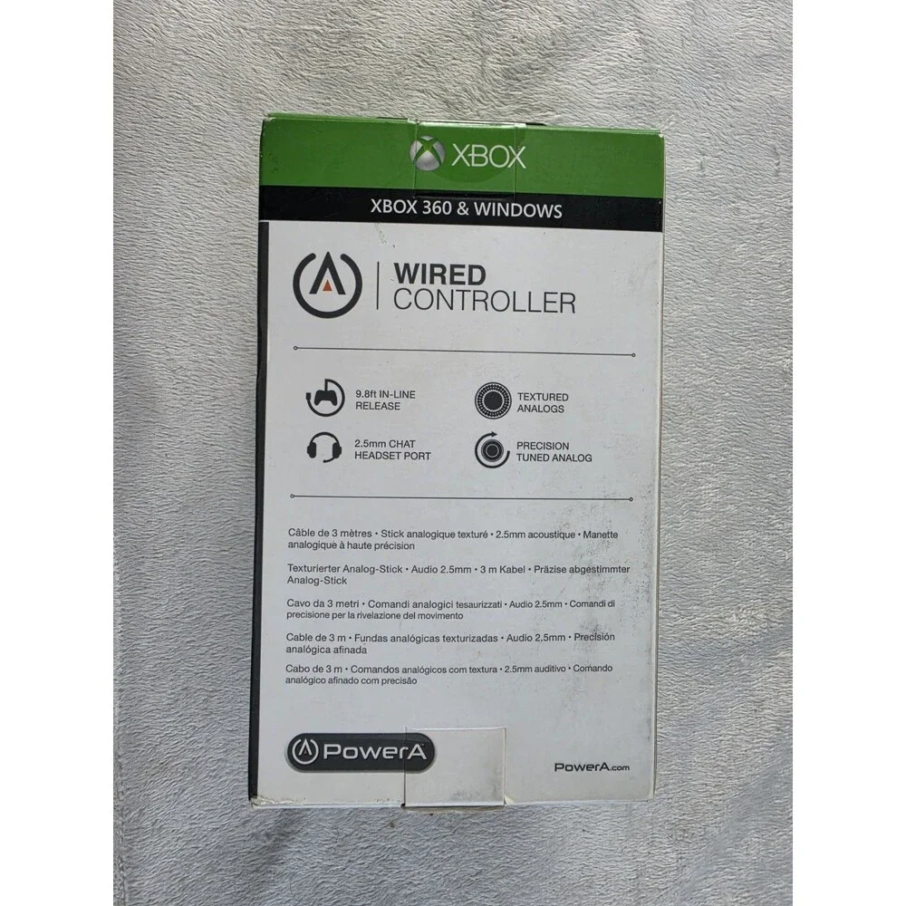 Full Sized Power A BLACK  1 Wired Controller Xbox One Windows 10 PowerA*read